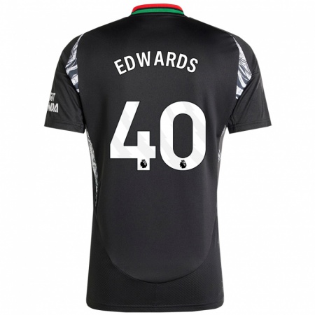 Kandiny Kinder Khayon Edwards #40 Schwarz Auswärtstrikot Trikot 2024/25 T-Shirt