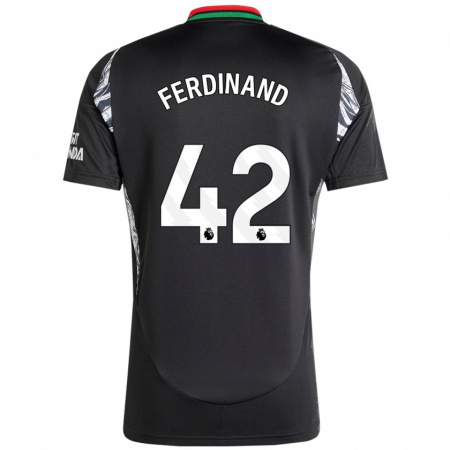 Kandiny Kinder Seb Ferdinand #42 Schwarz Auswärtstrikot Trikot 2024/25 T-Shirt