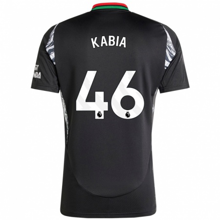 Kandiny Kinder Ismeal Kabia #46 Schwarz Auswärtstrikot Trikot 2024/25 T-Shirt