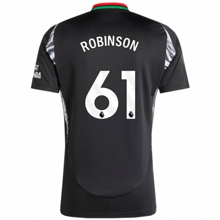 Kandiny Kinder Josh Robinson #61 Schwarz Auswärtstrikot Trikot 2024/25 T-Shirt