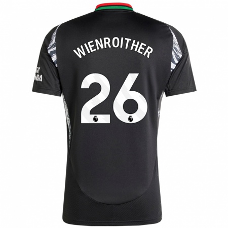 Kandiny Kinder Laura Wienroither #26 Schwarz Auswärtstrikot Trikot 2024/25 T-Shirt