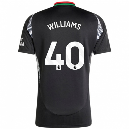 Kandiny Kinder Naomi Williams #40 Schwarz Auswärtstrikot Trikot 2024/25 T-Shirt