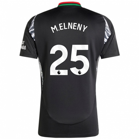 Kandiny Kinder Mohamed Elneny #25 Schwarz Auswärtstrikot Trikot 2024/25 T-Shirt