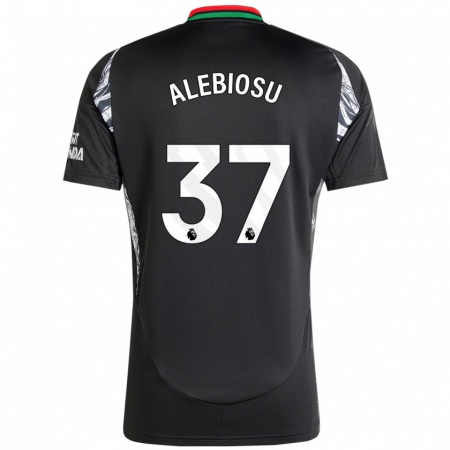 Kandiny Kinder Ryan Alebiosu #37 Schwarz Auswärtstrikot Trikot 2024/25 T-Shirt