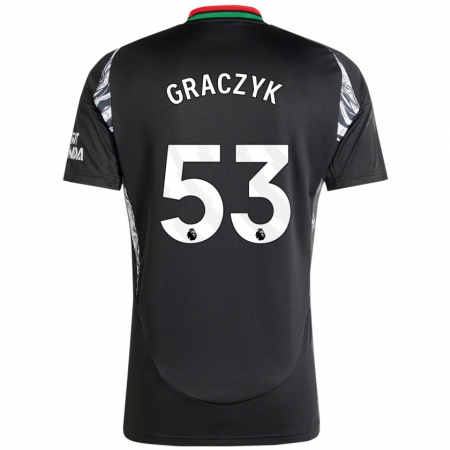 Kandiny Kinder Hubert Graczyk #53 Schwarz Auswärtstrikot Trikot 2024/25 T-Shirt