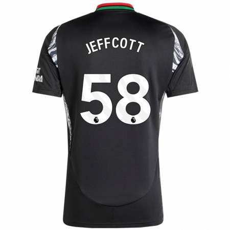 Kandiny Kinder Henry Jeffcott #58 Schwarz Auswärtstrikot Trikot 2024/25 T-Shirt