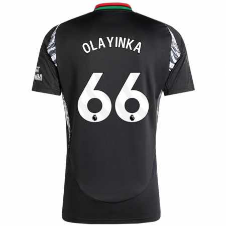 Kandiny Kinder James Olayinka #66 Schwarz Auswärtstrikot Trikot 2024/25 T-Shirt