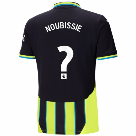 Kandiny Kinder Tyrese Noubissie #0 Blaugelb Auswärtstrikot Trikot 2024/25 T-Shirt