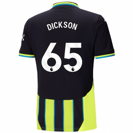 Kandiny Kinder Will Dickson #65 Blaugelb Auswärtstrikot Trikot 2024/25 T-Shirt