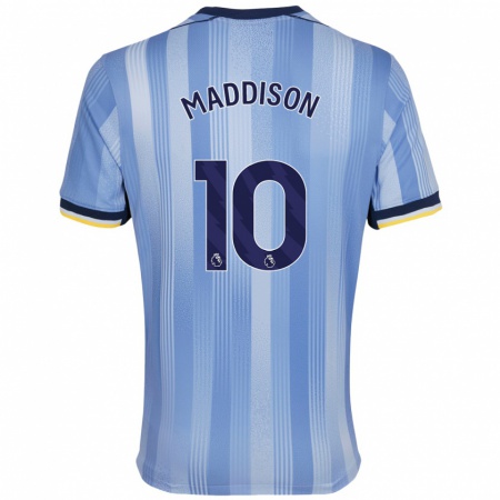 Kandiny Kinder James Maddison #10 Hellblau Auswärtstrikot Trikot 2024/25 T-Shirt