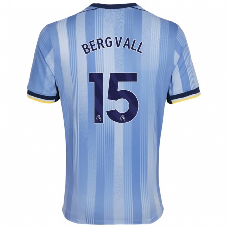 Kandiny Kinder Lucas Bergvall #15 Hellblau Auswärtstrikot Trikot 2024/25 T-Shirt