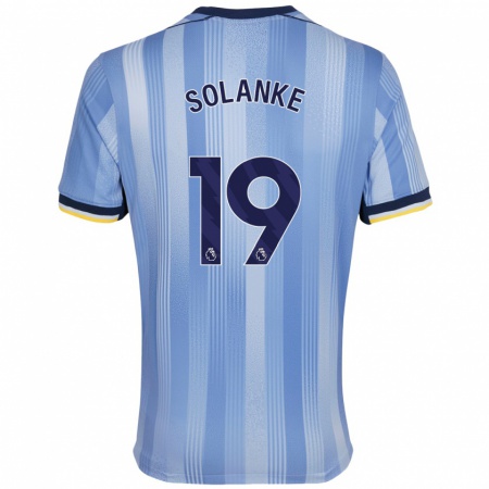 Kandiny Kinder Dominic Solanke #19 Hellblau Auswärtstrikot Trikot 2024/25 T-Shirt