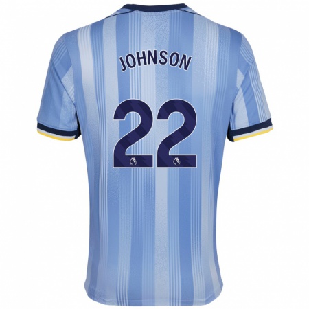 Kandiny Kinder Brennan Johnson #22 Hellblau Auswärtstrikot Trikot 2024/25 T-Shirt