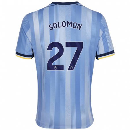 Kandiny Kinder Manor Solomon #27 Hellblau Auswärtstrikot Trikot 2024/25 T-Shirt