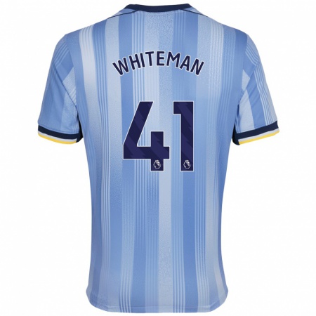 Kandiny Kinder Alfie Whiteman #41 Hellblau Auswärtstrikot Trikot 2024/25 T-Shirt