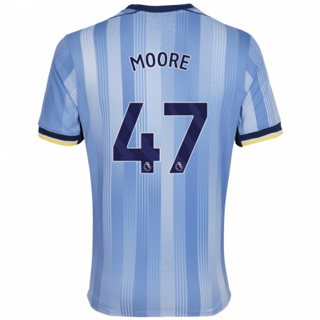 Kandiny Kinder Mikey Moore #47 Hellblau Auswärtstrikot Trikot 2024/25 T-Shirt