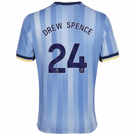 Kandiny Kinder Drew Spence #24 Hellblau Auswärtstrikot Trikot 2024/25 T-Shirt