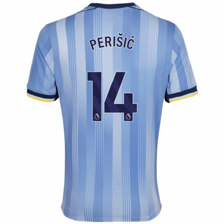 Kandiny Kinder Ivan Perisic #14 Hellblau Auswärtstrikot Trikot 2024/25 T-Shirt