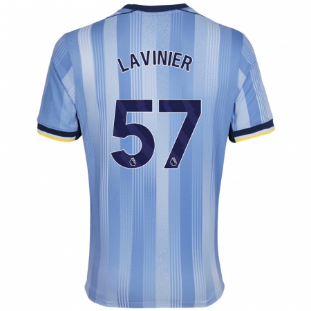 Kandiny Kinder Marcel Lavinier #57 Hellblau Auswärtstrikot Trikot 2024/25 T-Shirt