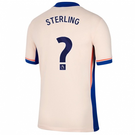 Kandiny Kinder Raheem Sterling #0 Hellbeige Auswärtstrikot Trikot 2024/25 T-Shirt