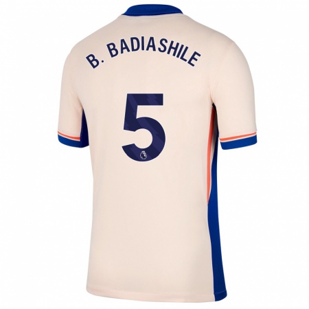 Kandiny Kinder Benoît Badiashile #5 Hellbeige Auswärtstrikot Trikot 2024/25 T-Shirt