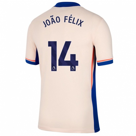 Kandiny Kinder João Félix #14 Hellbeige Auswärtstrikot Trikot 2024/25 T-Shirt