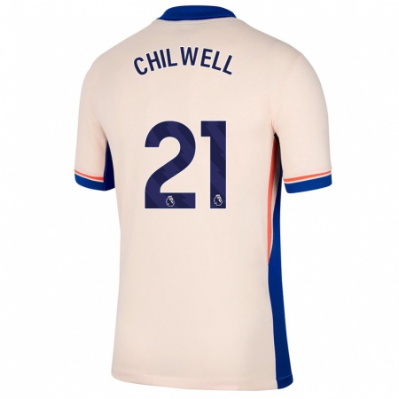 Kandiny Kinder Ben Chilwell #21 Hellbeige Auswärtstrikot Trikot 2024/25 T-Shirt