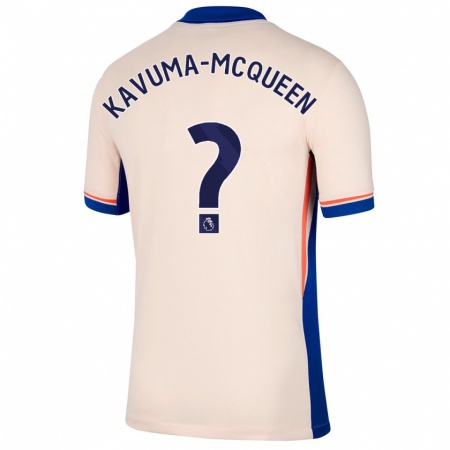 Kandiny Kinder Ryan Kavuma-Mcqueen #0 Hellbeige Auswärtstrikot Trikot 2024/25 T-Shirt