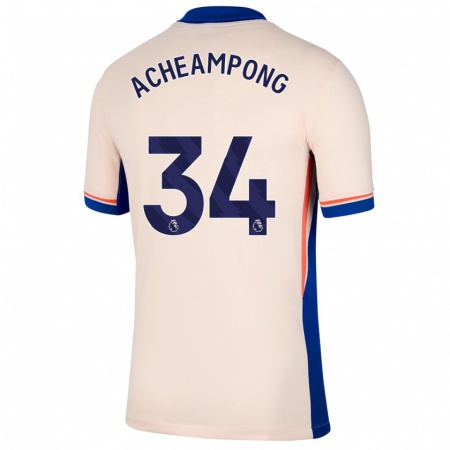 Kandiny Kinder Josh Acheampong #34 Hellbeige Auswärtstrikot Trikot 2024/25 T-Shirt