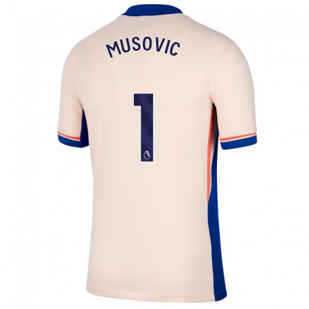 Kandiny Kinder Zećira Mušović #1 Hellbeige Auswärtstrikot Trikot 2024/25 T-Shirt