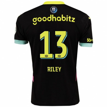 Kandiny Kinder Indiah-Paige Riley #13 Schwarz Gelb Auswärtstrikot Trikot 2024/25 T-Shirt