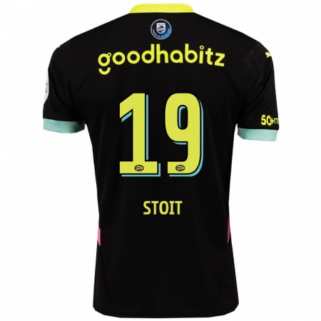 Kandiny Kinder Fleur Stoit #19 Schwarz Gelb Auswärtstrikot Trikot 2024/25 T-Shirt