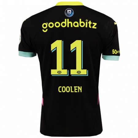 Kandiny Kinder Nadia Coolen #11 Schwarz Gelb Auswärtstrikot Trikot 2024/25 T-Shirt