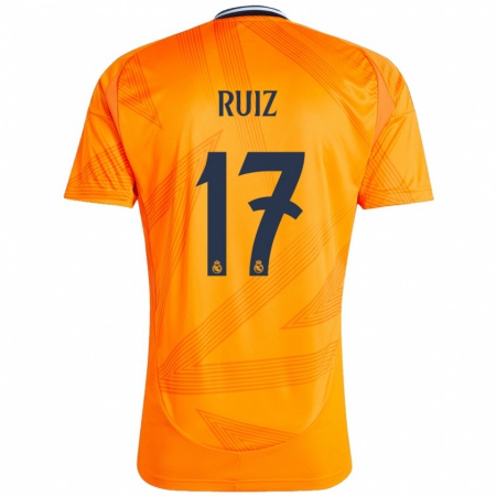 Kandiny Kinder David Ruiz #17 Orange Auswärtstrikot Trikot 2024/25 T-Shirt