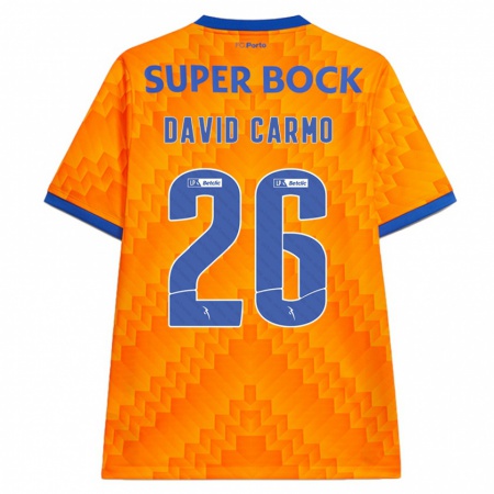 Kandiny Kinder David Carmo #26 Orange Auswärtstrikot Trikot 2024/25 T-Shirt