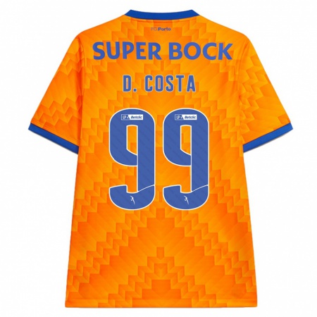 Kandiny Kinder Diogo Costa #99 Orange Auswärtstrikot Trikot 2024/25 T-Shirt