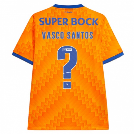 Kandiny Kinder Vasco Santos #0 Orange Auswärtstrikot Trikot 2024/25 T-Shirt