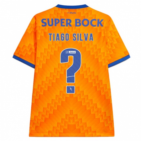 Kandiny Kinder Tiago Silva #0 Orange Auswärtstrikot Trikot 2024/25 T-Shirt