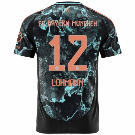 Kandiny Kinder Sydney Lohmann #12 Schwarz Auswärtstrikot Trikot 2024/25 T-Shirt