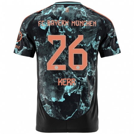 Kandiny Kinder Samantha Kerr #26 Schwarz Auswärtstrikot Trikot 2024/25 T-Shirt