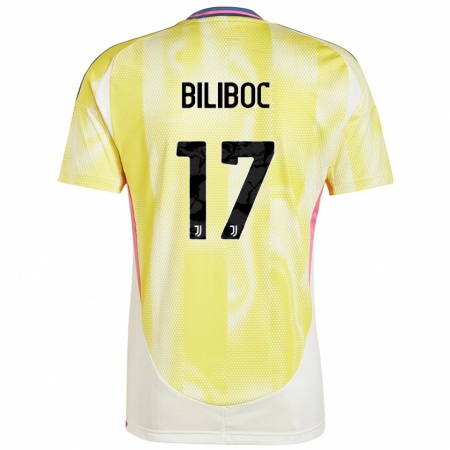 Kandiny Kinder Lorenzo Biliboc #17 Solargelb Auswärtstrikot Trikot 2024/25 T-Shirt