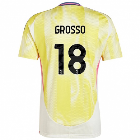 Kandiny Kinder Filippo Grosso #18 Solargelb Auswärtstrikot Trikot 2024/25 T-Shirt