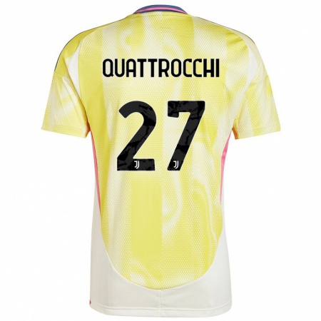 Kandiny Kinder Juan Ignacio Quattrocchi #27 Solargelb Auswärtstrikot Trikot 2024/25 T-Shirt