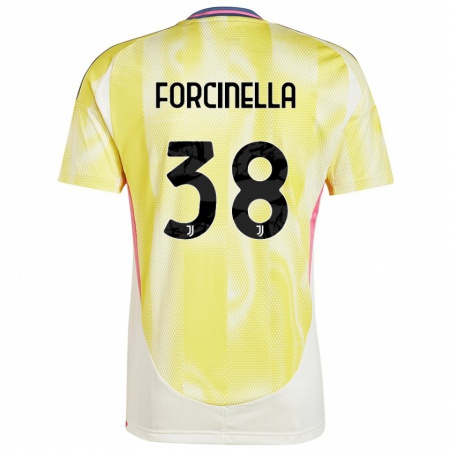 Kandiny Kinder Camilla Forcinella #38 Solargelb Auswärtstrikot Trikot 2024/25 T-Shirt