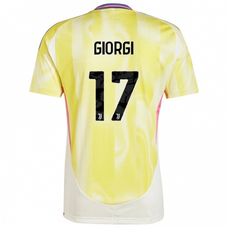 Kandiny Kinder Lorenzo Giorgi #17 Solargelb Auswärtstrikot Trikot 2024/25 T-Shirt