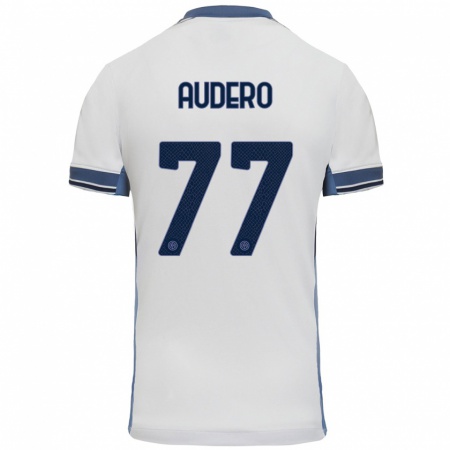 Kandiny Kinder Emil Audero #77 Weißgrau Auswärtstrikot Trikot 2024/25 T-Shirt