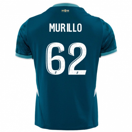 Kandiny Kinder Amir Murillo #62 Türkisblau Auswärtstrikot Trikot 2024/25 T-Shirt