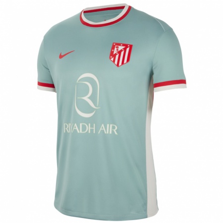 Kandiny Kinder Yannick Carrasco #21 Hellbeige Blau Auswärtstrikot Trikot 2024/25 T-Shirt