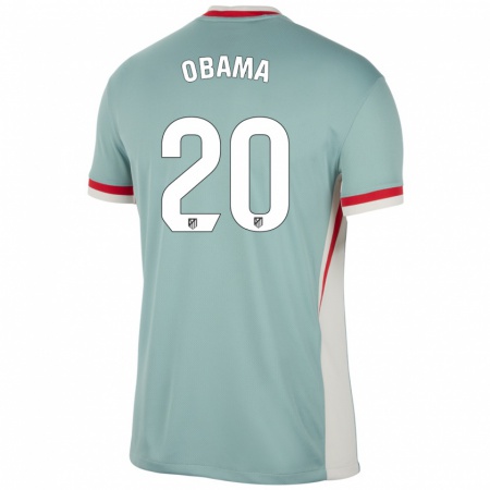 Kandiny Kinder Federico Obama #20 Hellbeige Blau Auswärtstrikot Trikot 2024/25 T-Shirt