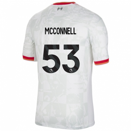 Kandiny Kinder James Mcconnell #53 Weiß Rot Schwarz Ausweichtrikot Trikot 2024/25 T-Shirt